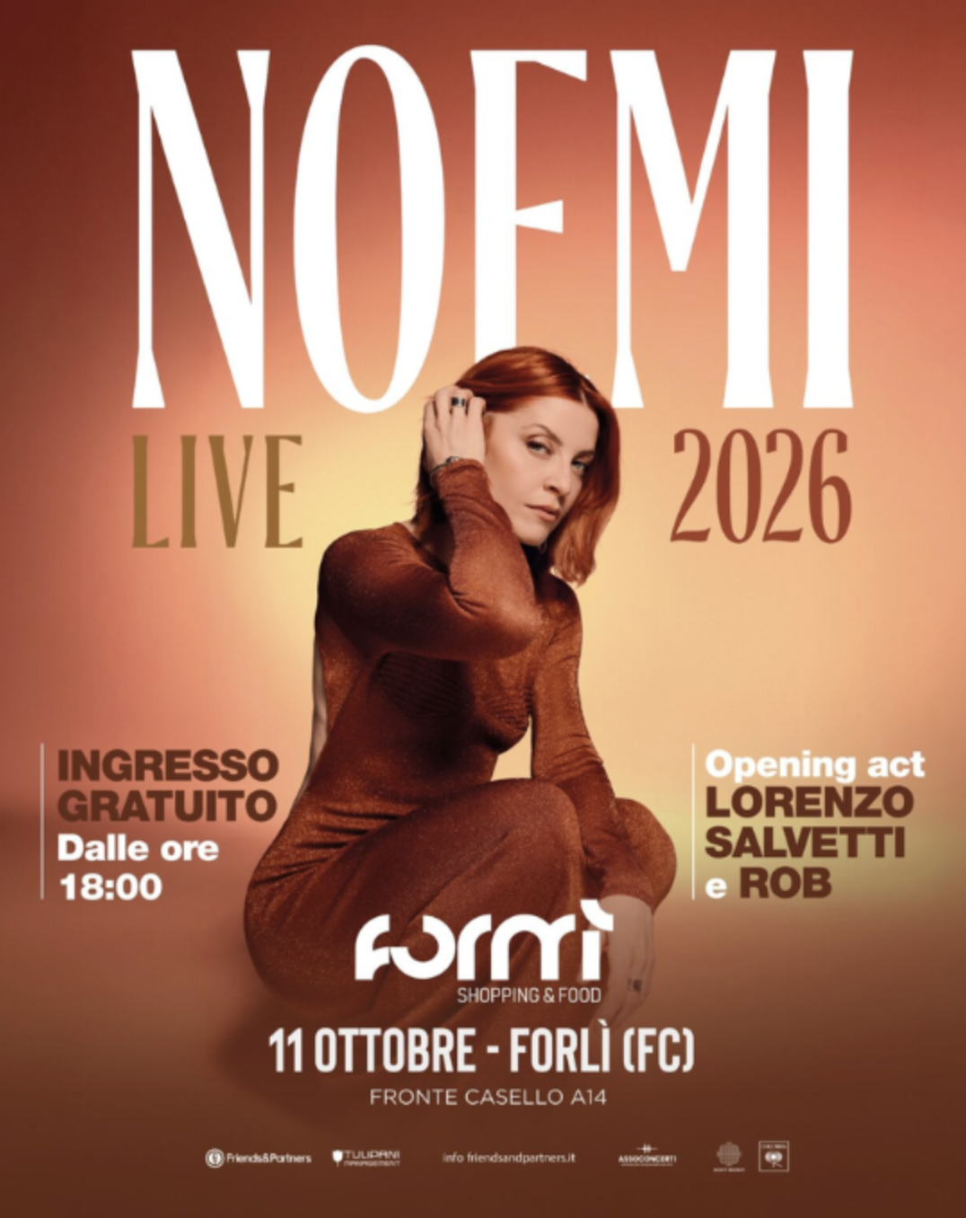 Noemi live a Formì - ingresso gratuito