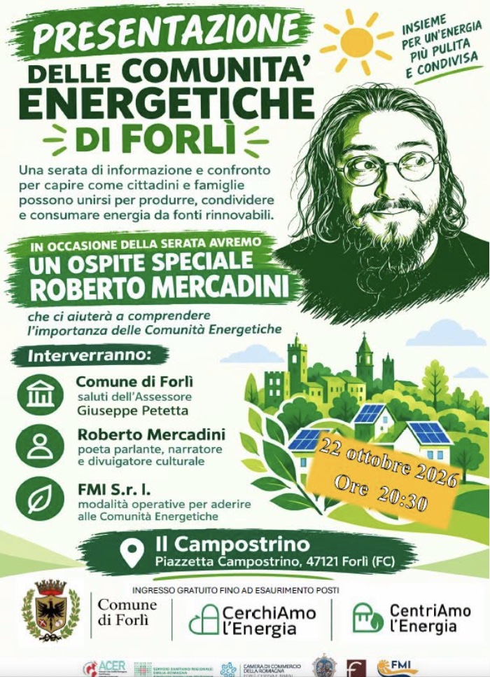 Le comunità energetiche di Forlì, con Roberto Mercadini