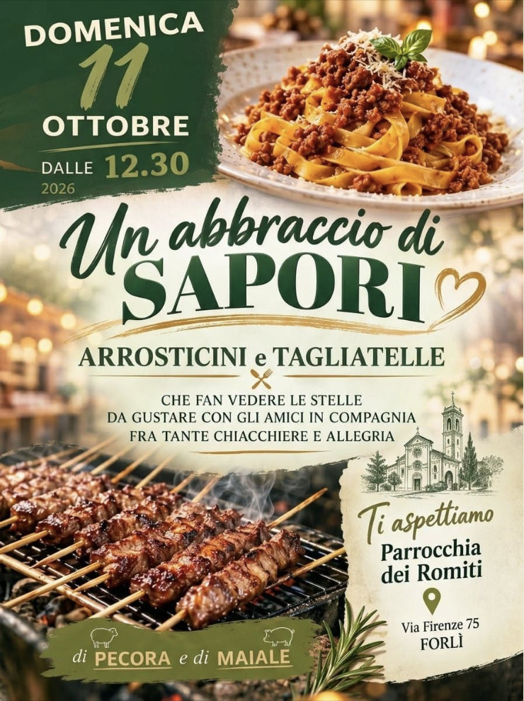 Un abbraccio di sapori — arrosticini e tagliatelle ai Romiti