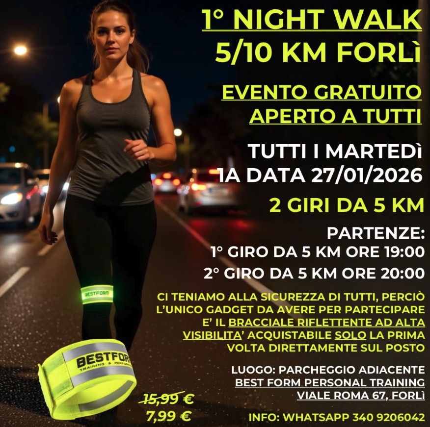 Night Walk Forlì: si cammina insieme ogni martedì