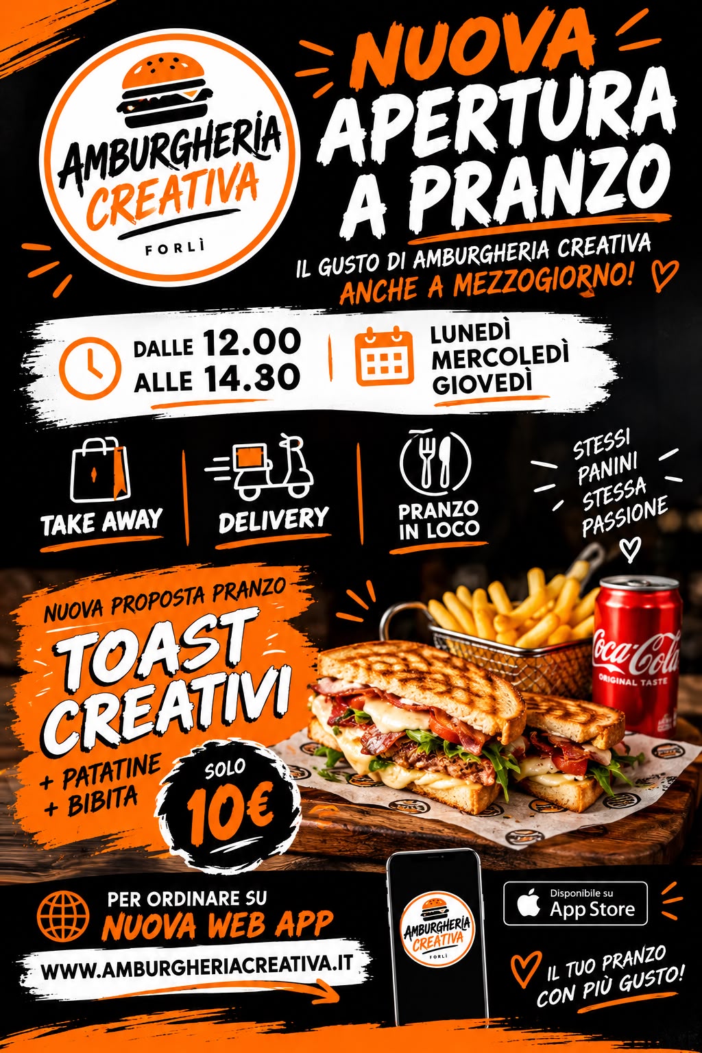 Pranzo con i toast creativi: toast, patatine e bibita a 10 €